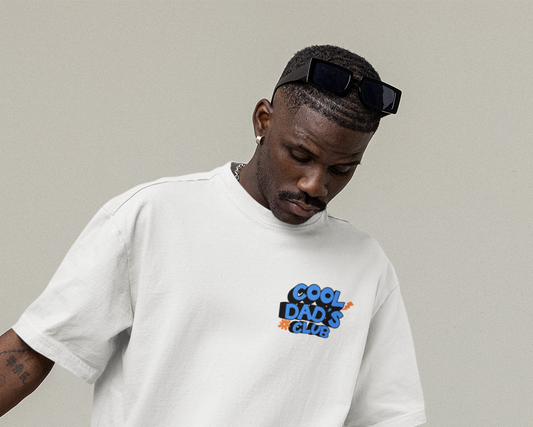 T-shirt oversized "Cool Dad's Club" 100% coton biologique