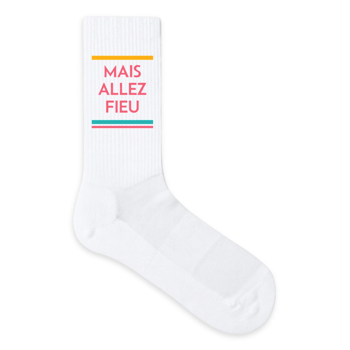 Chaussettes Mais Allez Fieu, vue de face