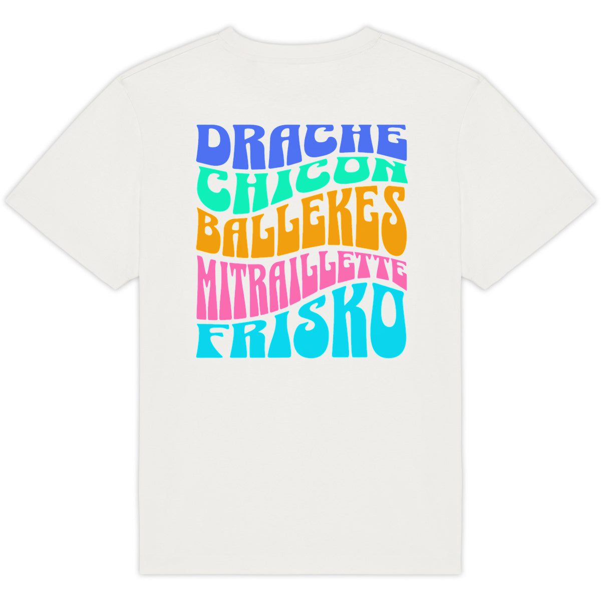 T-shirt oversized Drache, Chicon, Mitraillette, Frisko 100% voton bio