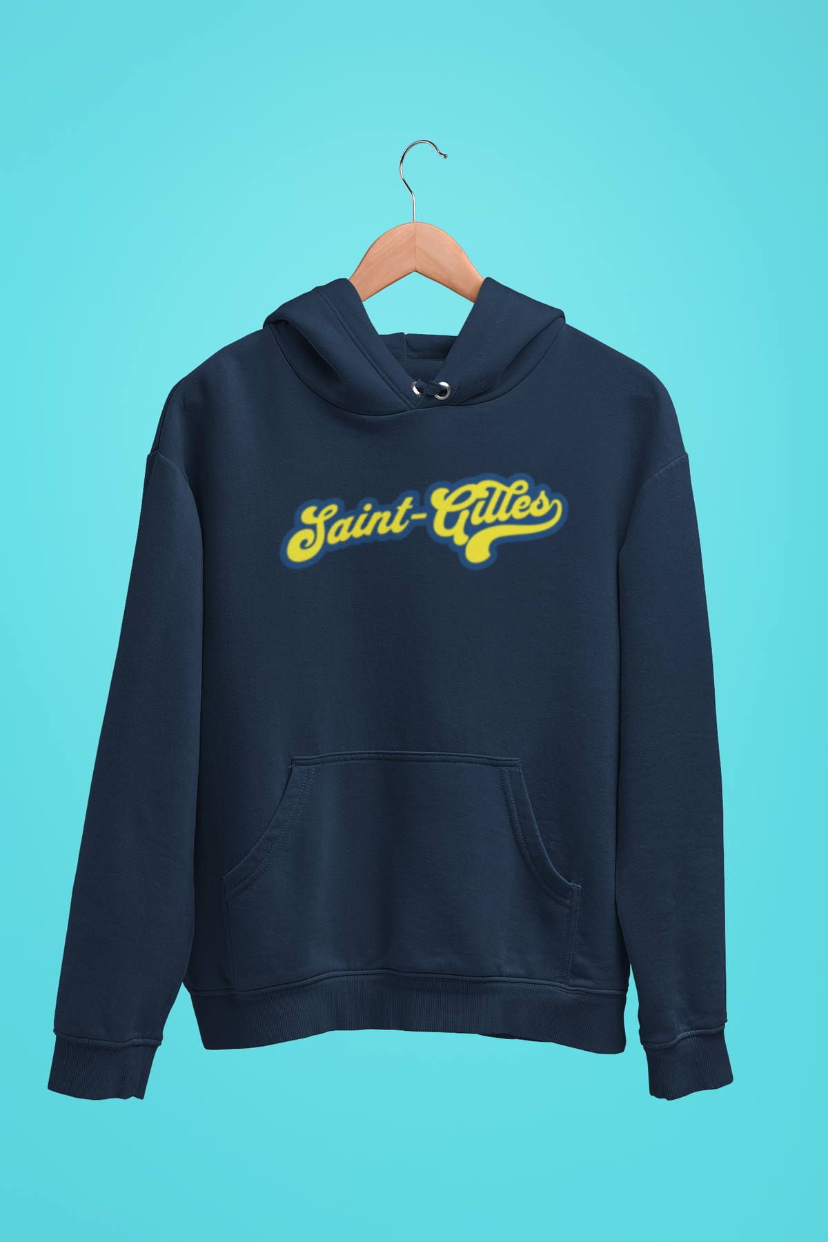 Hoodie Saint-Gilles Vibes bleu marine