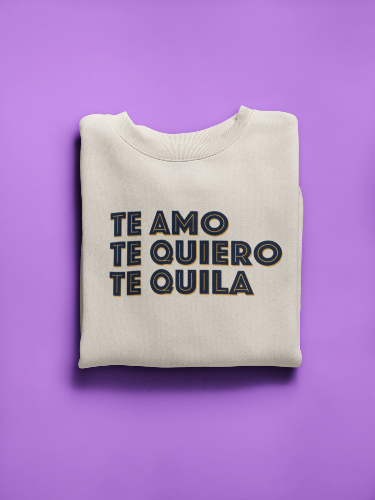 Sweatshirt Te amo, Te quiero ivoire