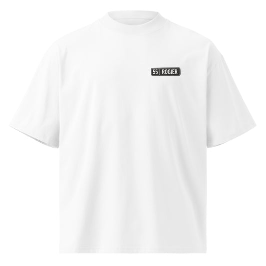 T-shirt oversize Tram 55 Heritage blanc, vue de face