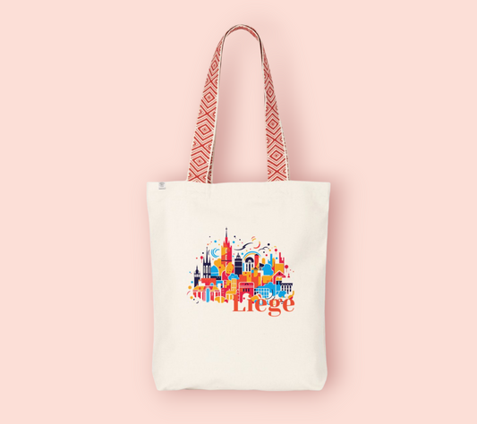 Tote-bag ethnique Liège Art Fusion rouge