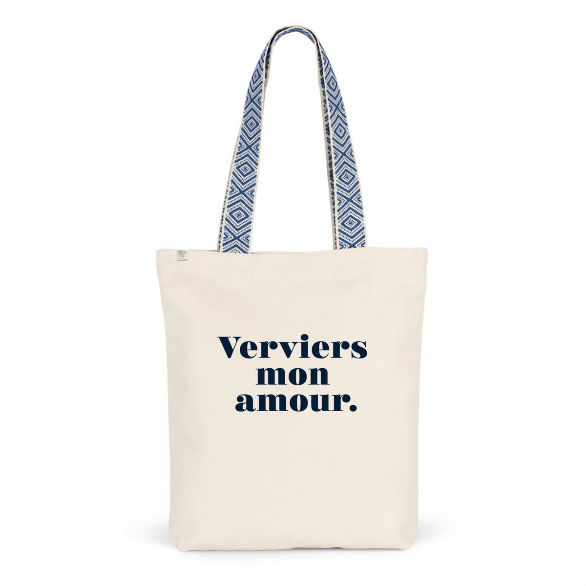 Tote-bag ethnique Verviers mon amour bleu