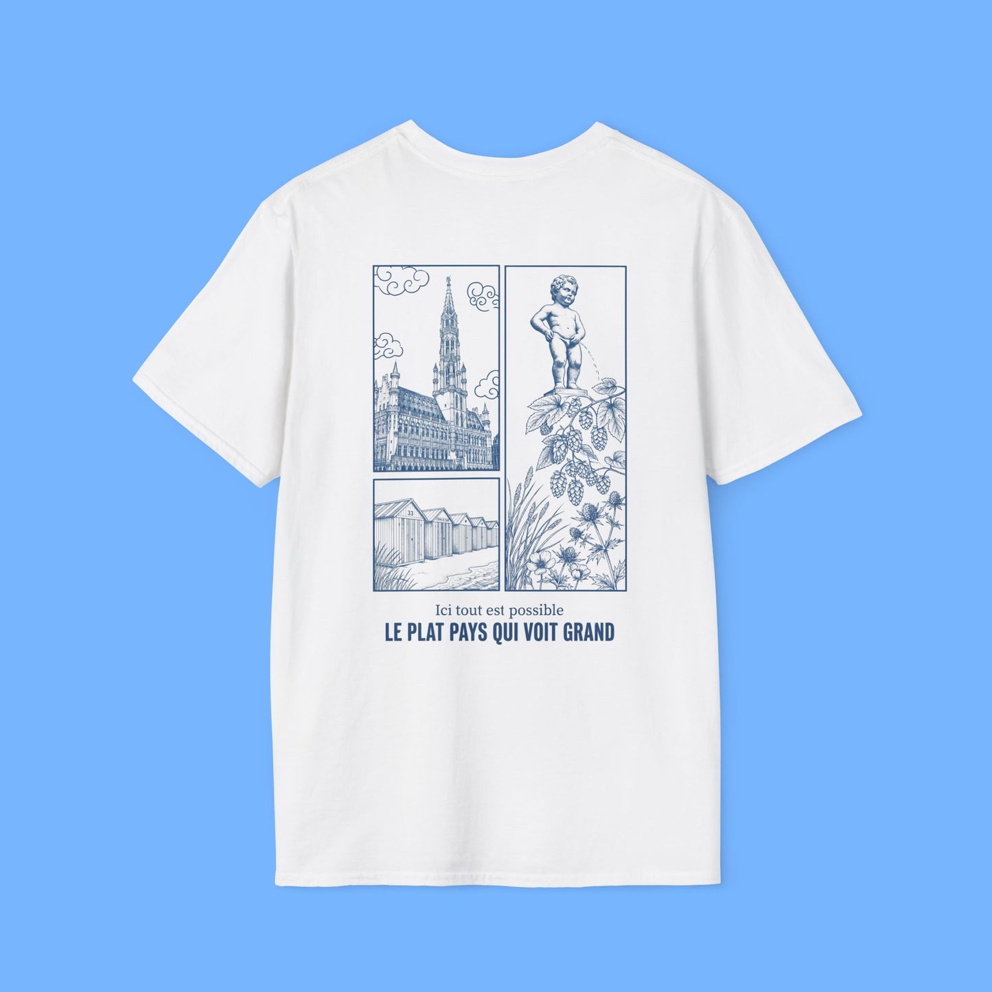 T-shirt "Le Plat Pays" unisexe 100% coton