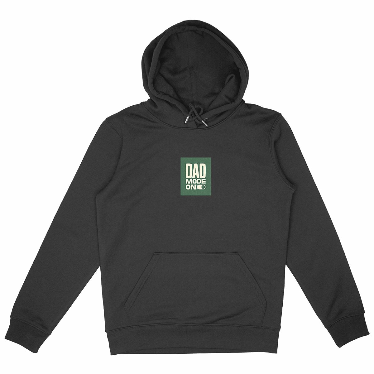 Hoodie Dad Mode On éco-responsable - face_noir