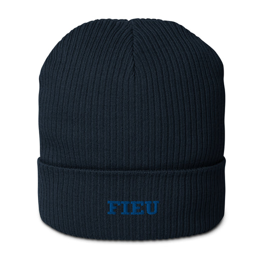 Bonnet côtelé Fieu bleu marine, vue de face