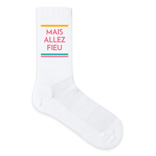 Chaussettes Mais Allez Fieu, vue de face