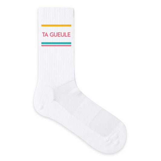 Chaussettes Ta Gueule, vue de face