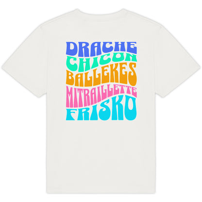 T-shirt oversized Drache, Chicon, Mitraillette, Frisko 100% voton bio