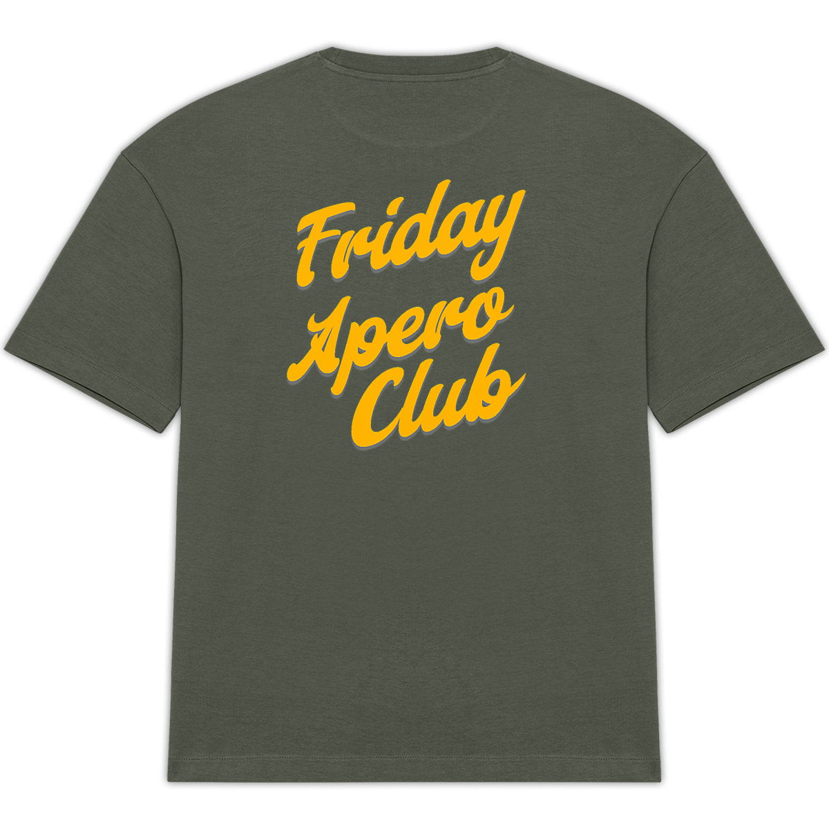 T-shirt oversized Friday Apero Club unisexe écoresponsable - dos