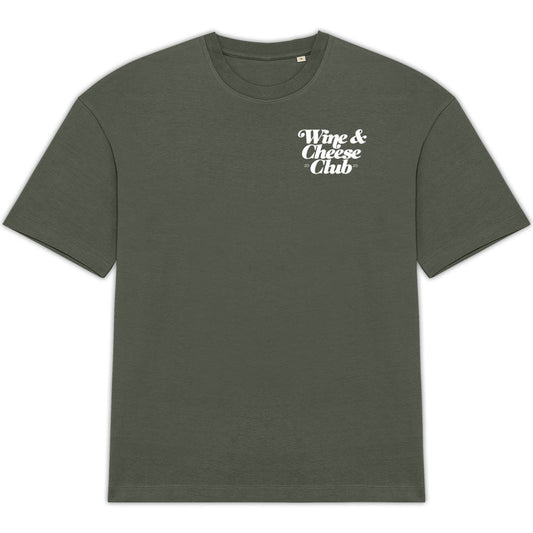 T-shirt oversized Wine & Cheese Club 100% coton biologique - face_0