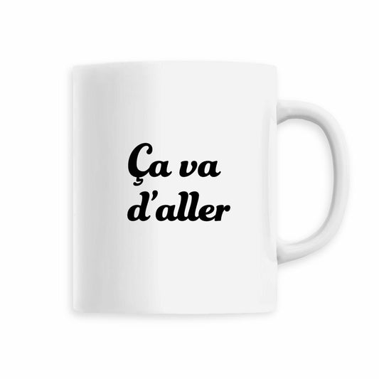 Mug ça va d'aller blanc, vue de face