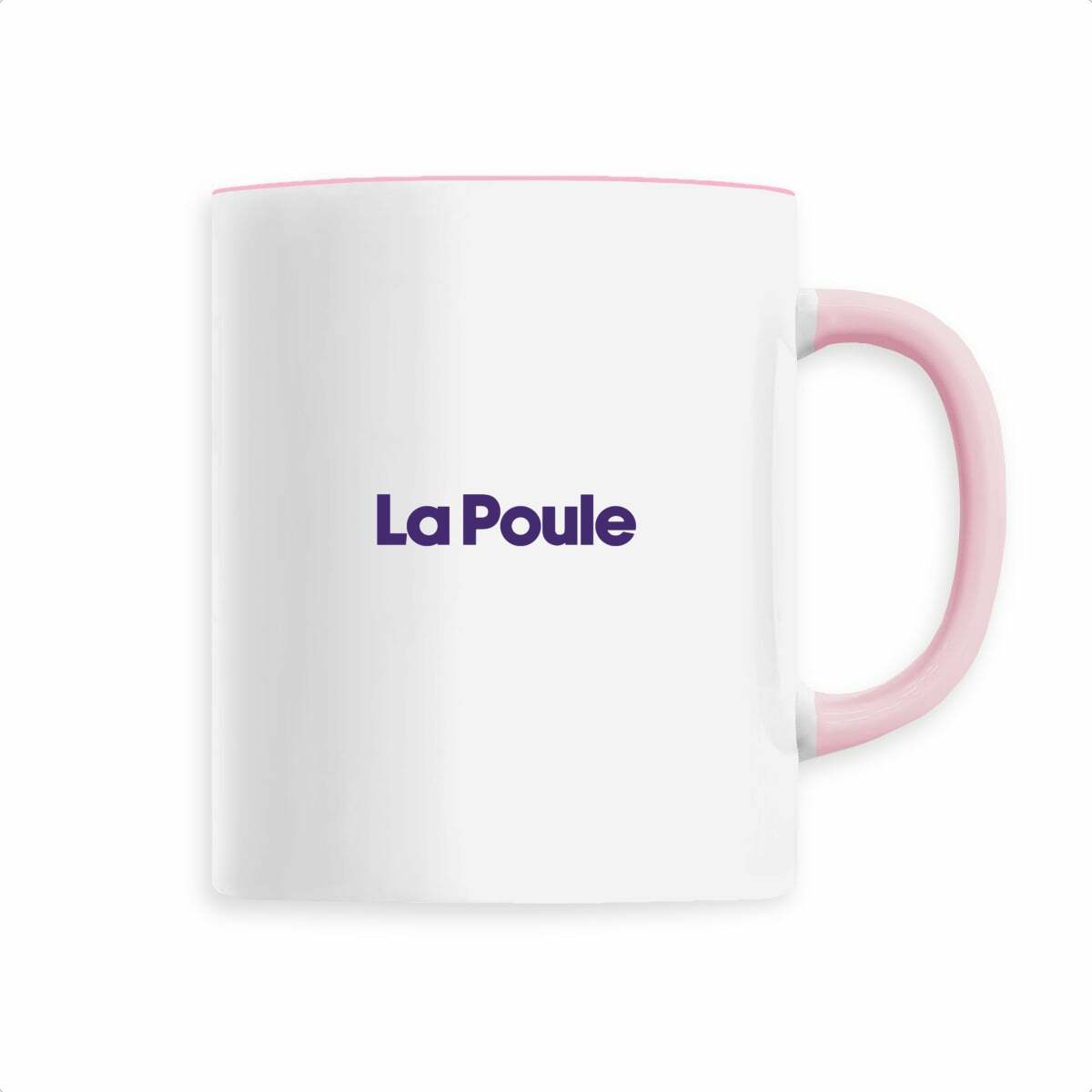 Mug La Poule rose, vue de face