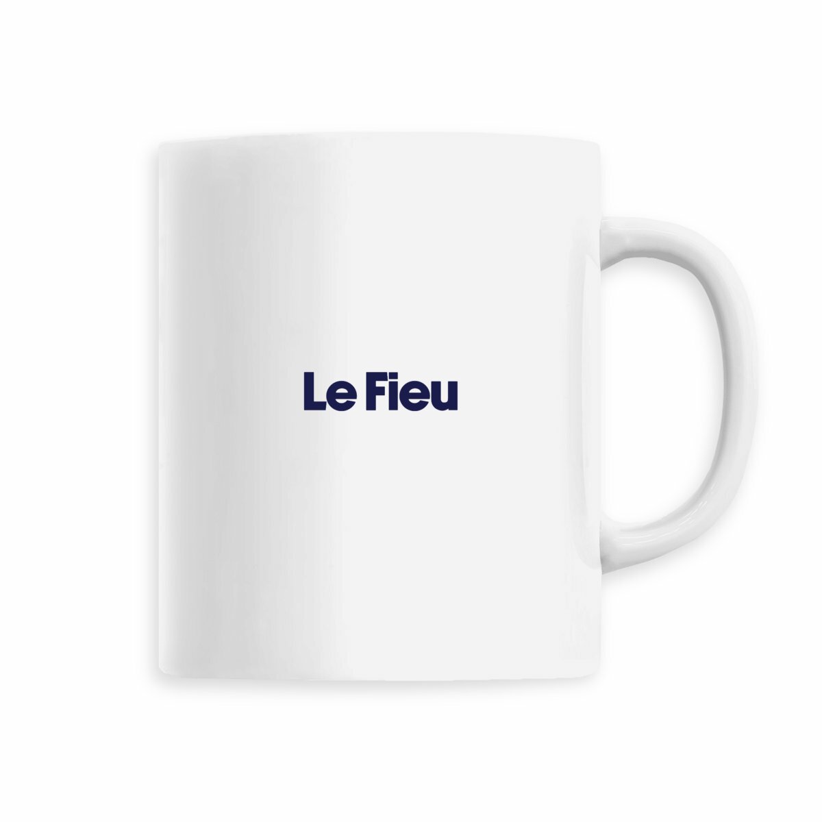 Mug Le Fieu blanc, vue de face