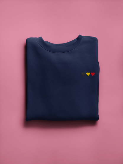 Sweatshirt brodé "Coeur sur toi" unisexe éco-responsable