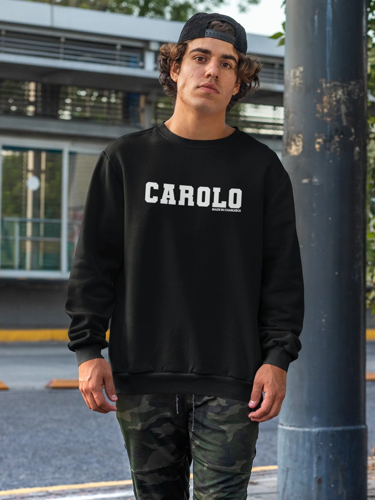 Sweatshirt "Carolo Made in Charleroi"unisexe éco-responsable