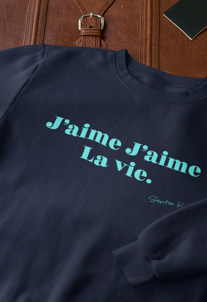 Sweatshirt "J'aime la vie" éco-responsable