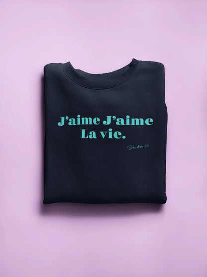 Sweatshirt "J'aime la vie" éco-responsable