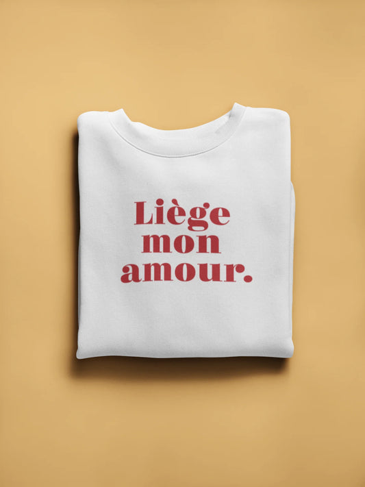 Sweatshirt "Liège mon amour" unisexe éco-responsable