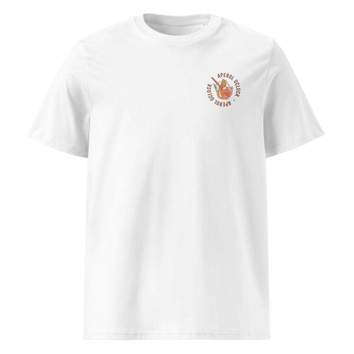T-shirt Aperol O'clock blanc, vue de face