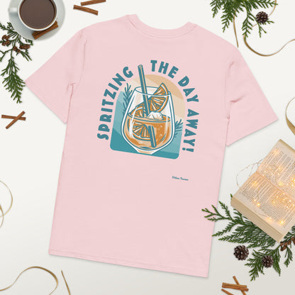 T-shirt Spritzing the day away rose, vue de dos
