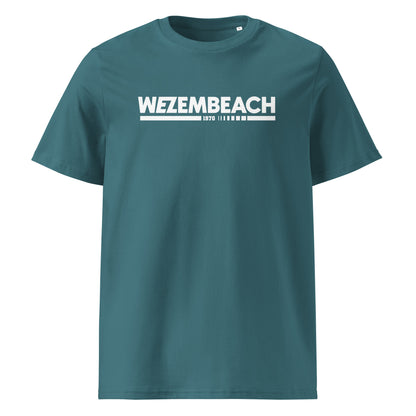 T-shirt Wezembeach bleu canard, vue de face