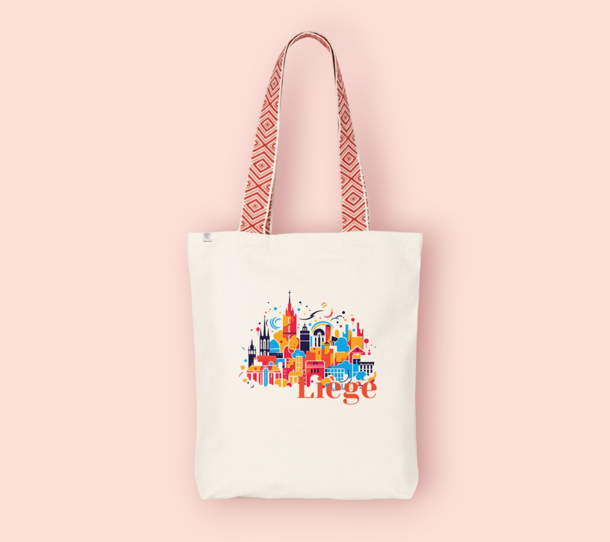 Tote-bag ethnique Liège Art Fusion rouge