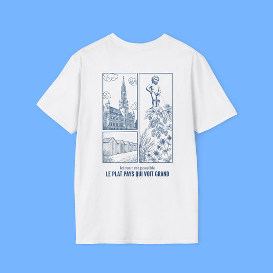 T-shirt "Le Plat Pays" unisexe 100% coton