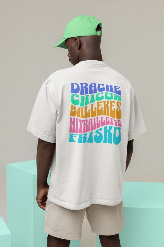 T-shirt oversized Drache, Chicon, Mitraillette, Frisko 100% coton bio