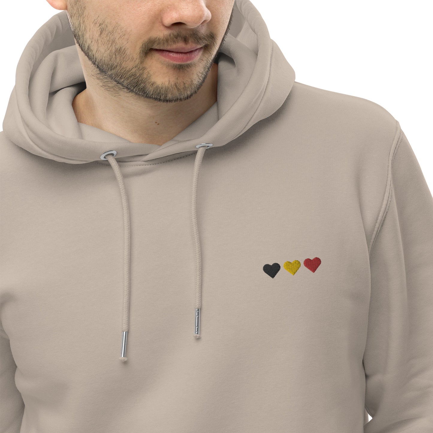 Hoodie brodé "Cœur sur toi" Éco-Responsable Unisexe