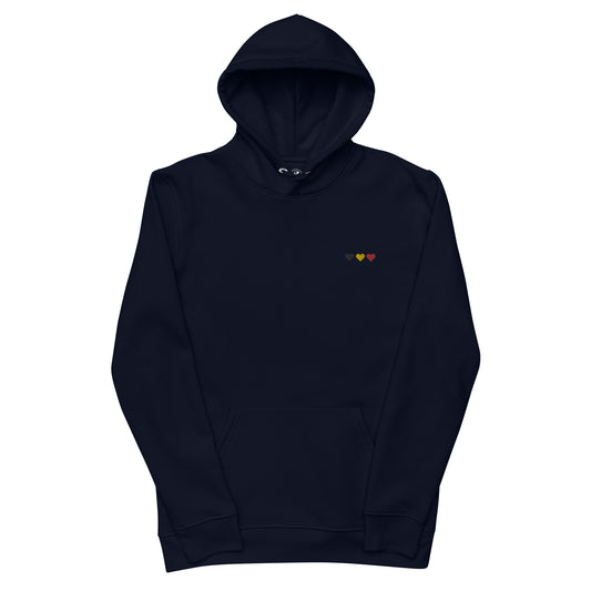 Hoodie brodé "Cœur sur toi" Éco-Responsable Unisexe